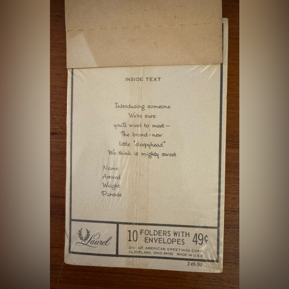 Bundle—Unused Vintage 60s-70s Baby Shower Invitations/Birth Anmts—1 NIB! - Picture 8 of 14